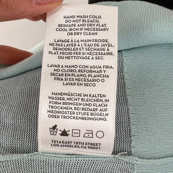 J BRAND Green Cotton Blend Crewneck Long Sleeve Pullover Lightweight Knit Top S - Picture 8 of 8